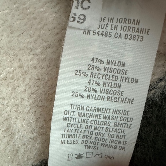 Aerie striped collared cream fuzzy sweater, Medium - Picture 9 of 10